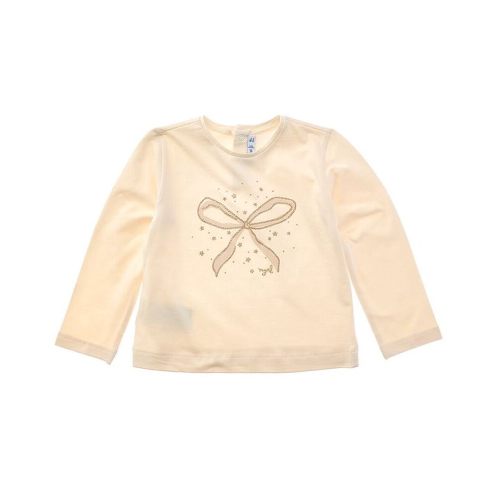 Mayoral Girls  Baby Basic Heart T-Shirt, Beige